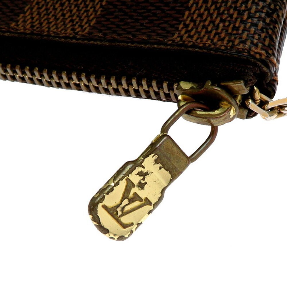 LOUIS VUITTON Authentic Brown Damier Pochette Mini Bag - Picture 7 of 9